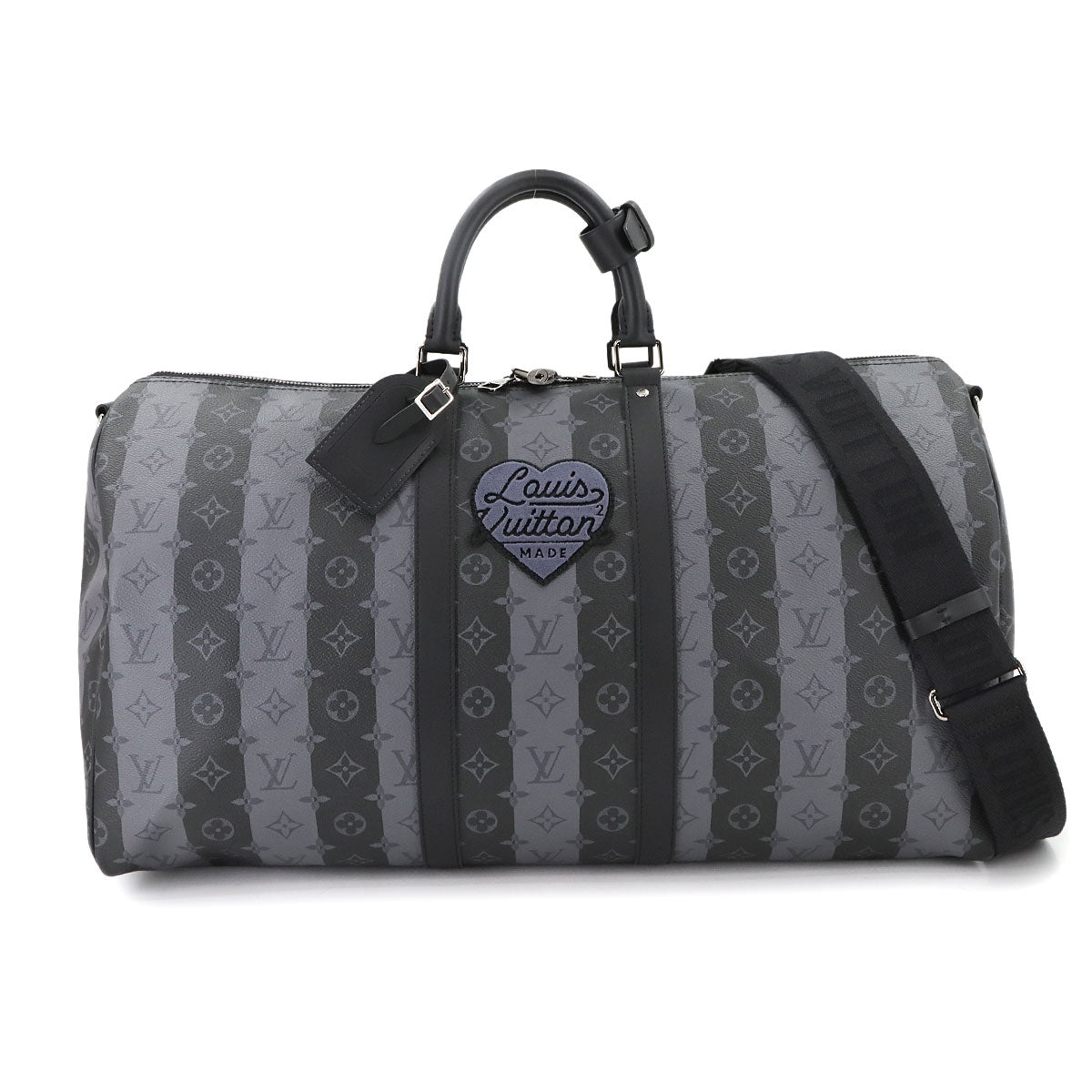 Monogram Stripe Keepall Bandouliere 55 Luggage M45966