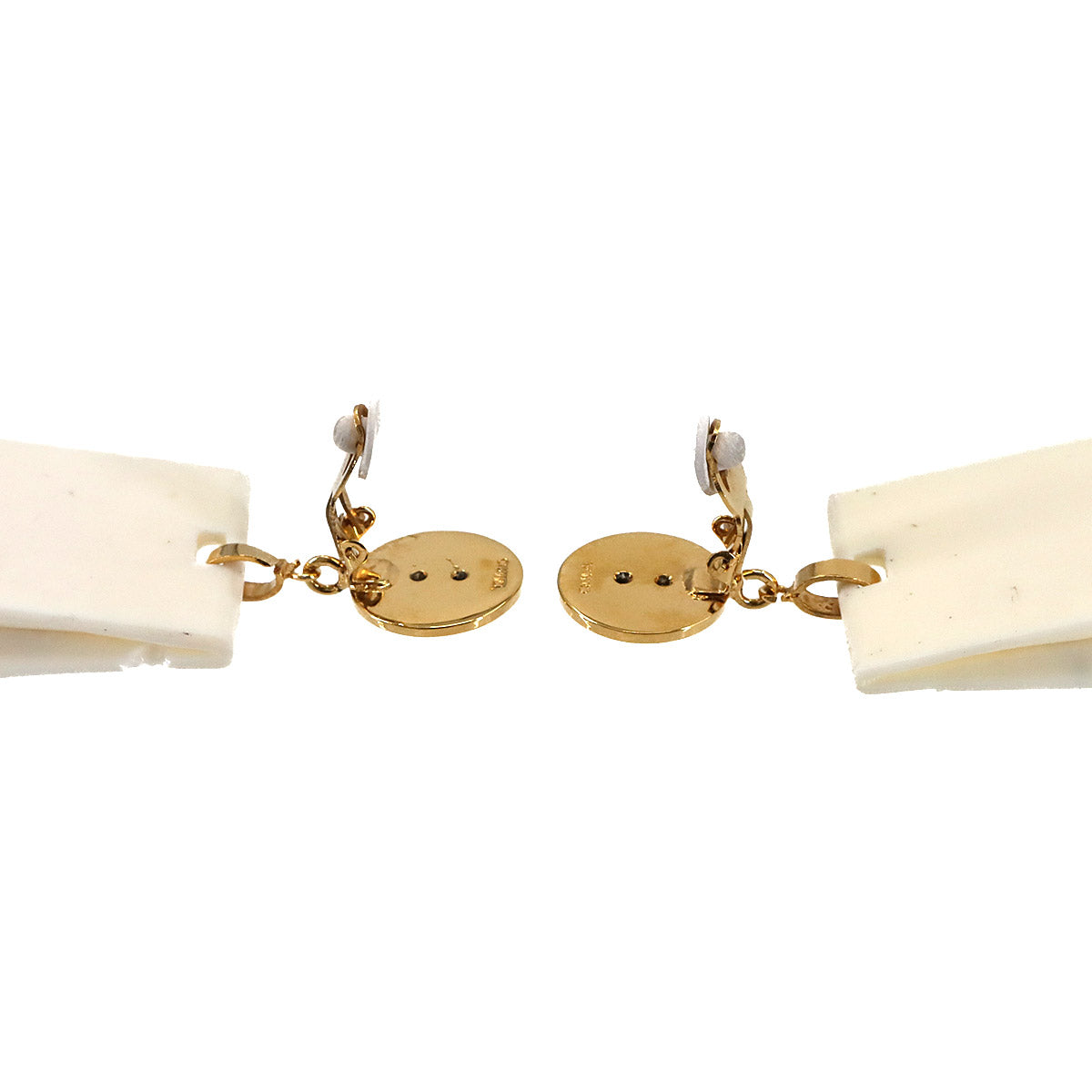 Shopping Bag Swing Earrings White Gold Vintage Accessory