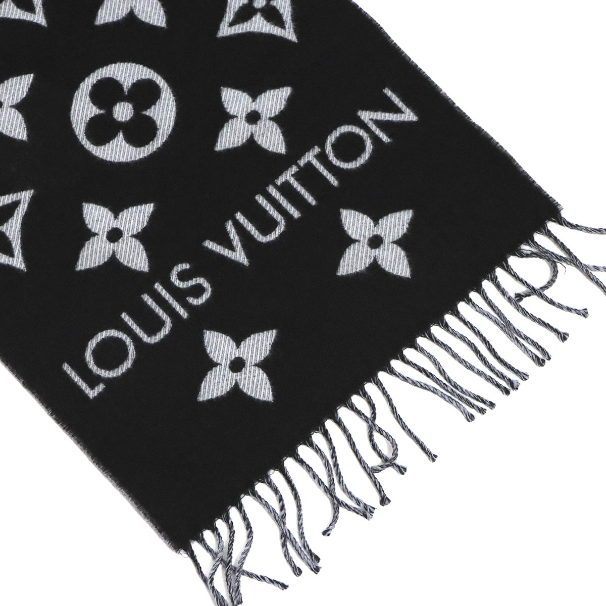 Esharupu LV Essential Muffler Scarf Wool Noir M77853