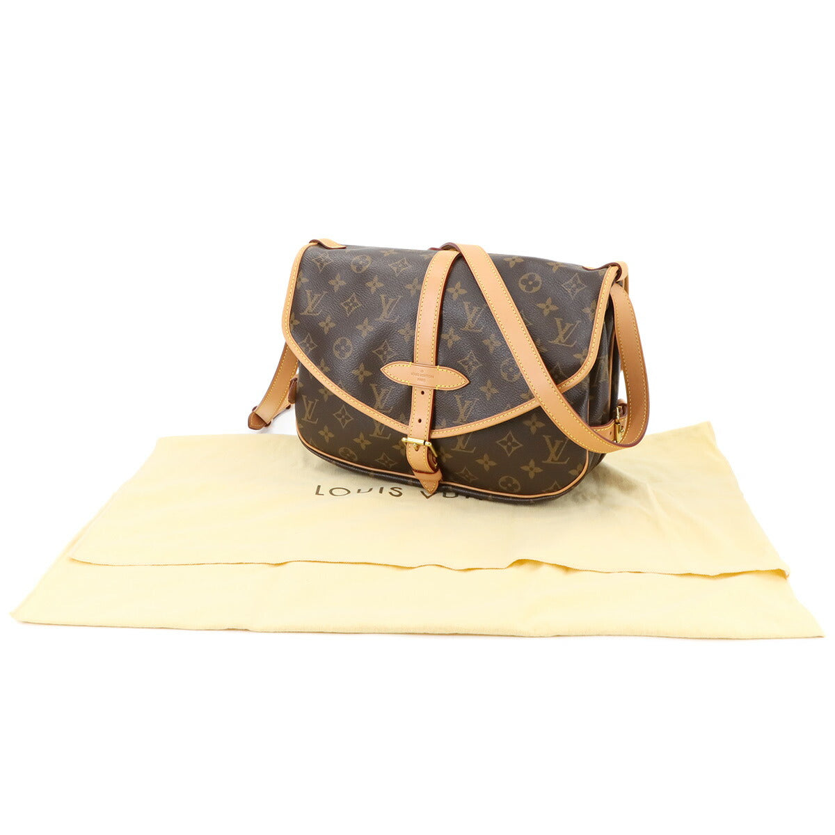 LOUIS VUITTON Monogram Samur 30 Shoulder Bag Brown M42256 Purse