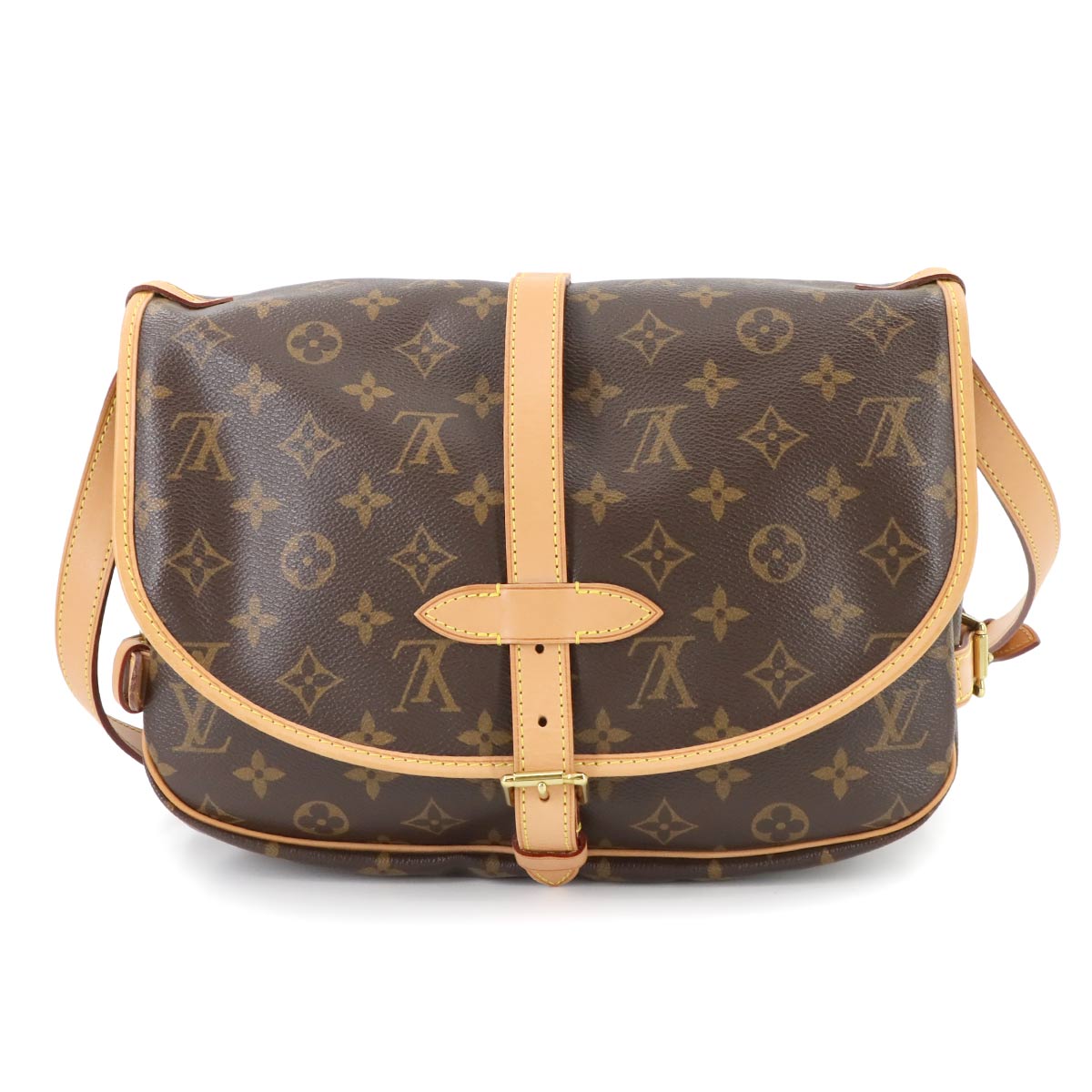 LOUIS VUITTON Monogram Samur 30 Shoulder Bag Brown M42256 Purse