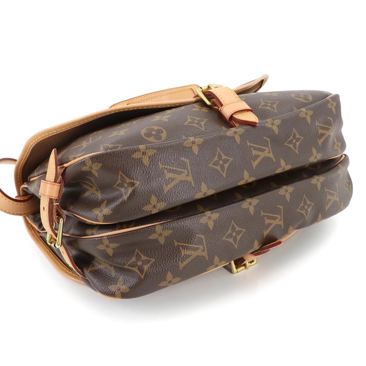 LOUIS VUITTON Monogram Samur 30 Shoulder Bag Brown M42256 Purse