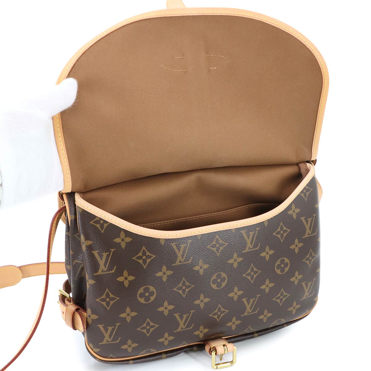LOUIS VUITTON Monogram Samur 30 Shoulder Bag Brown M42256 Purse