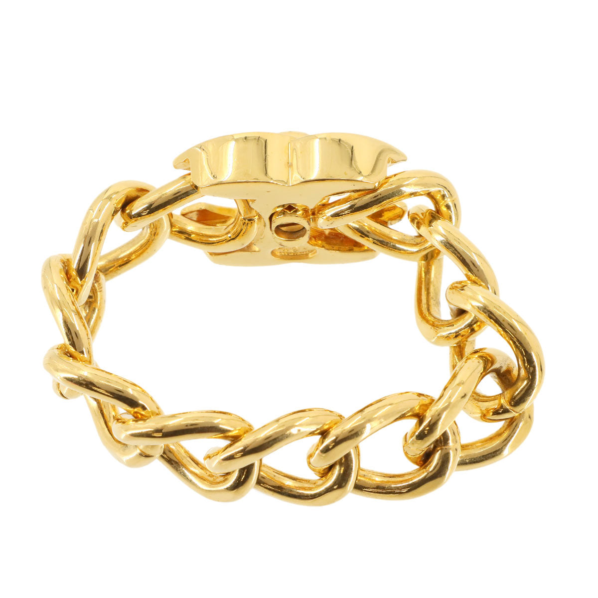 Coco Logos Chain Bracelet Gold 96P Vintage Accessory