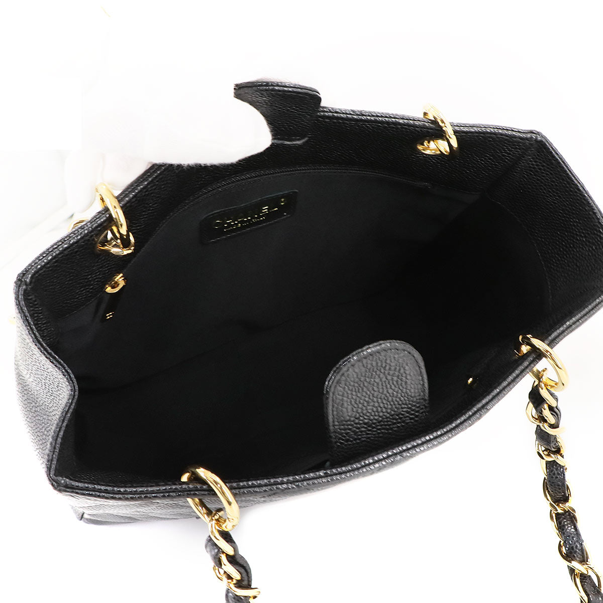 Matelasse PST Chain Tote Bag Leather Black A20994