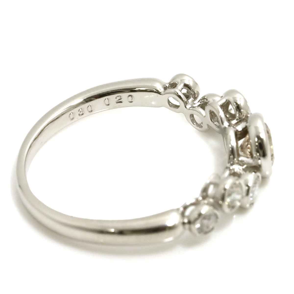 KASHIKEY Brown Diamond 0.30ct Diamond 0.20ct Ring Pt Size5.5-5.75(US)