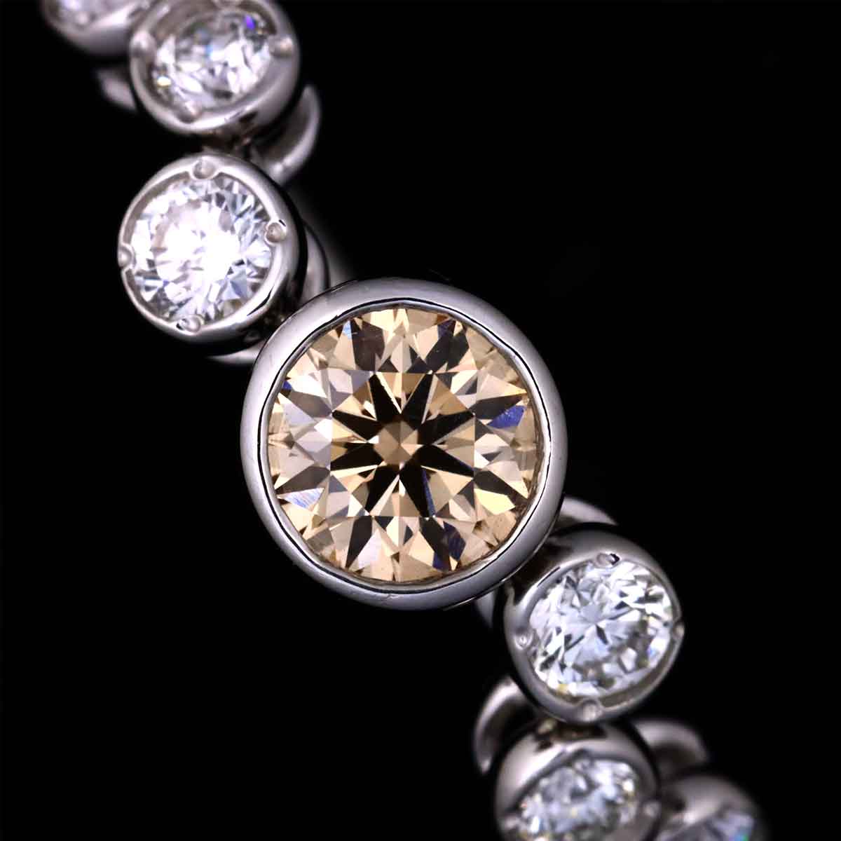 KASHIKEY Brown Diamond 0.30ct Diamond 0.20ct Ring Pt Size5.5-5.75(US)