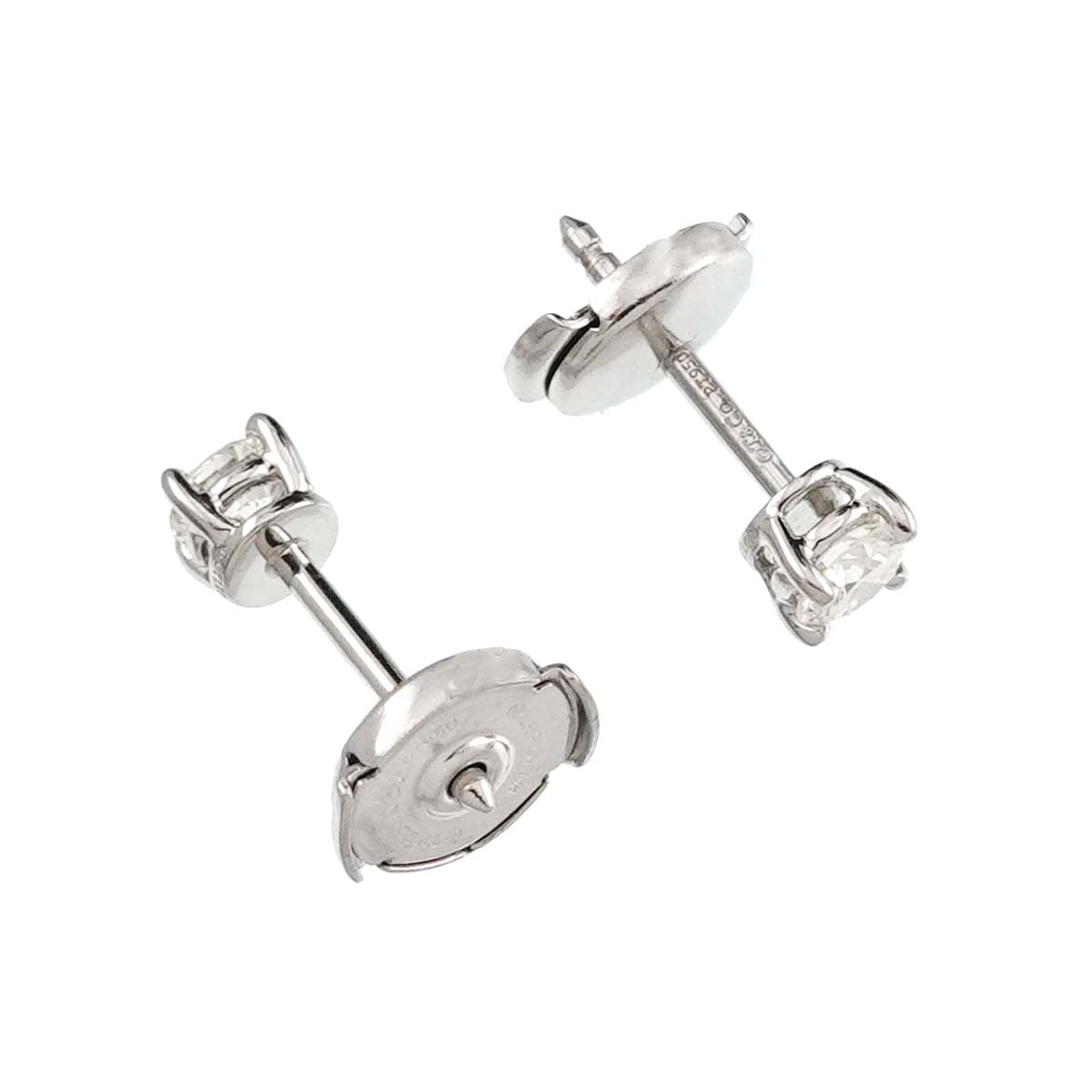 Diamond Earrings Pierced Pt
