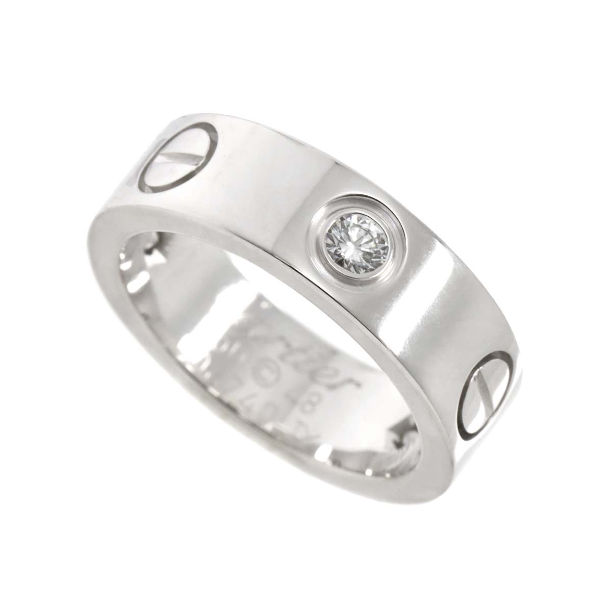 Love Ring Diamond 3P 18K White Gold 750 size48 4-4.5(US)