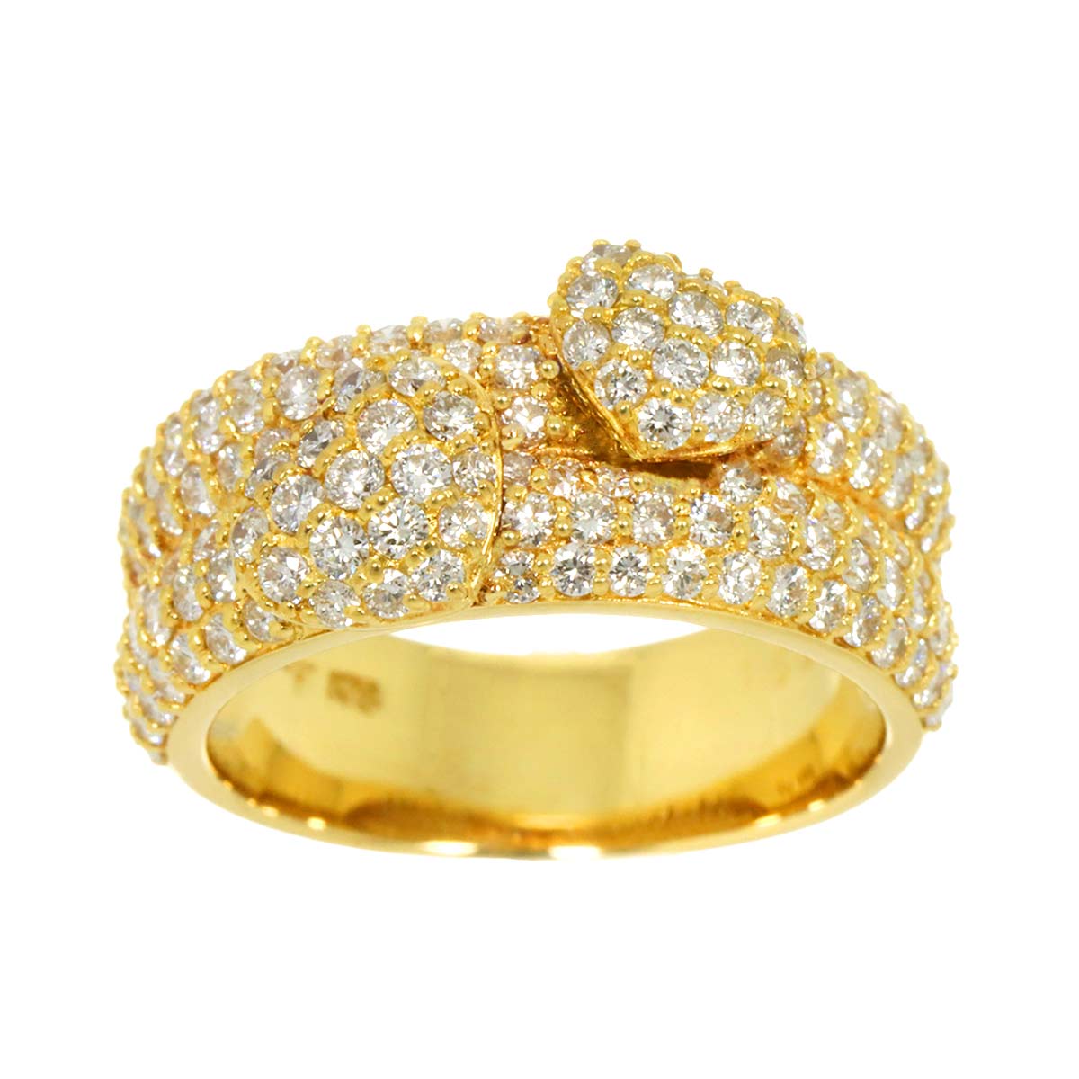 Ponte Vecchio Diamond 1.56ct Heart Ring 18K YG 750 6(US)