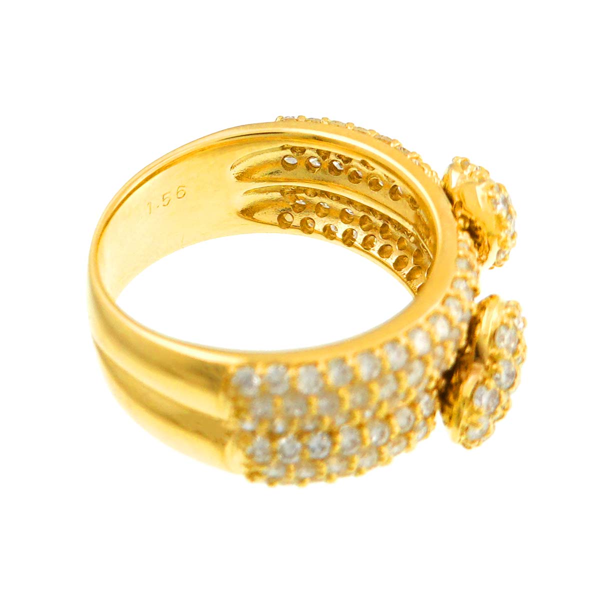 Ponte Vecchio Diamond 1.56ct Heart Ring 18K YG 750 6(US)