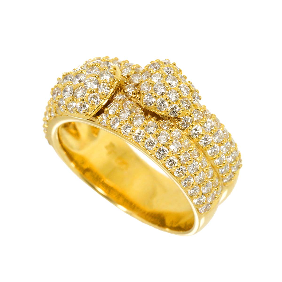 Ponte Vecchio Diamond 1.56ct Heart Ring 18K YG 750 6(US)