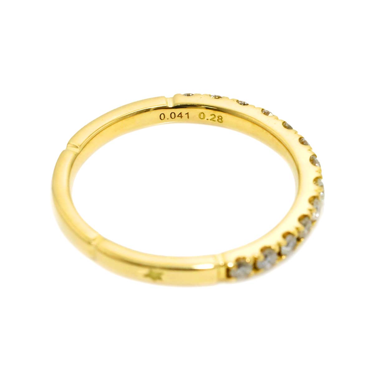 Festaria Diamond 0.28ct/0.041ct Ring 18K YG 750 Size6.25-6.5(US)