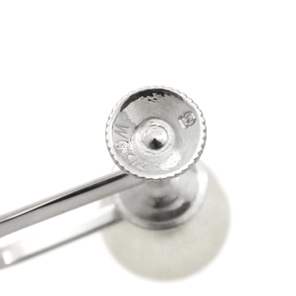 MIKIMOTO Akoya Pearl 6.9mm Earrings 14K White Gold 585