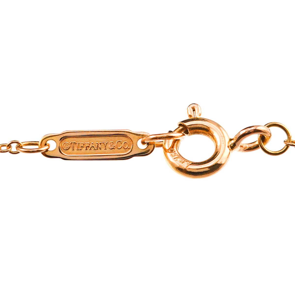 Diamond Heart Necklace 18K PG 750