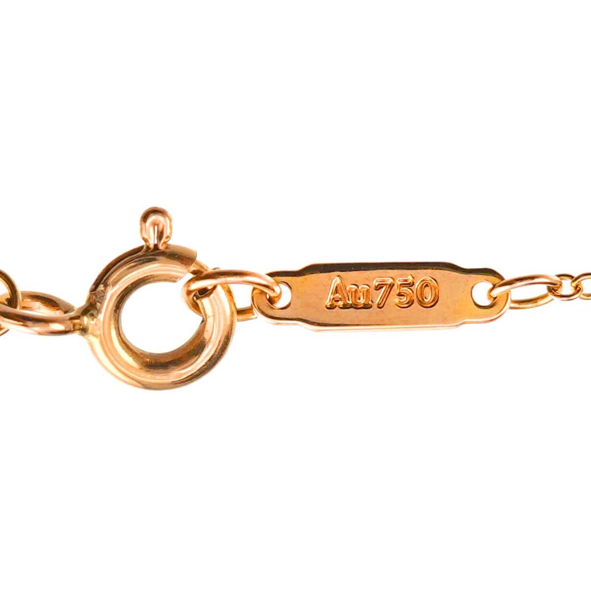 Diamond Heart Necklace 18K PG 750