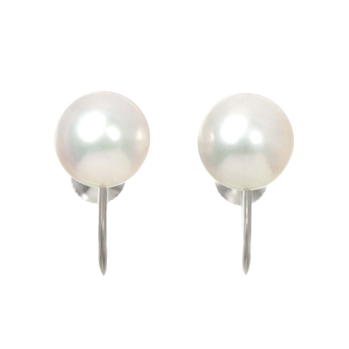 Akoya Pearl 8.3mm Earrings 14K WG White Gold 585