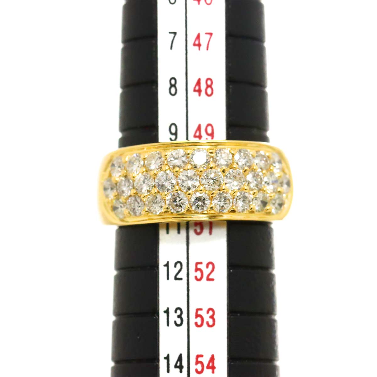 Diamond 1.15ct Ring 18K K18 YG Yellow Gold 750 size5.25(US)