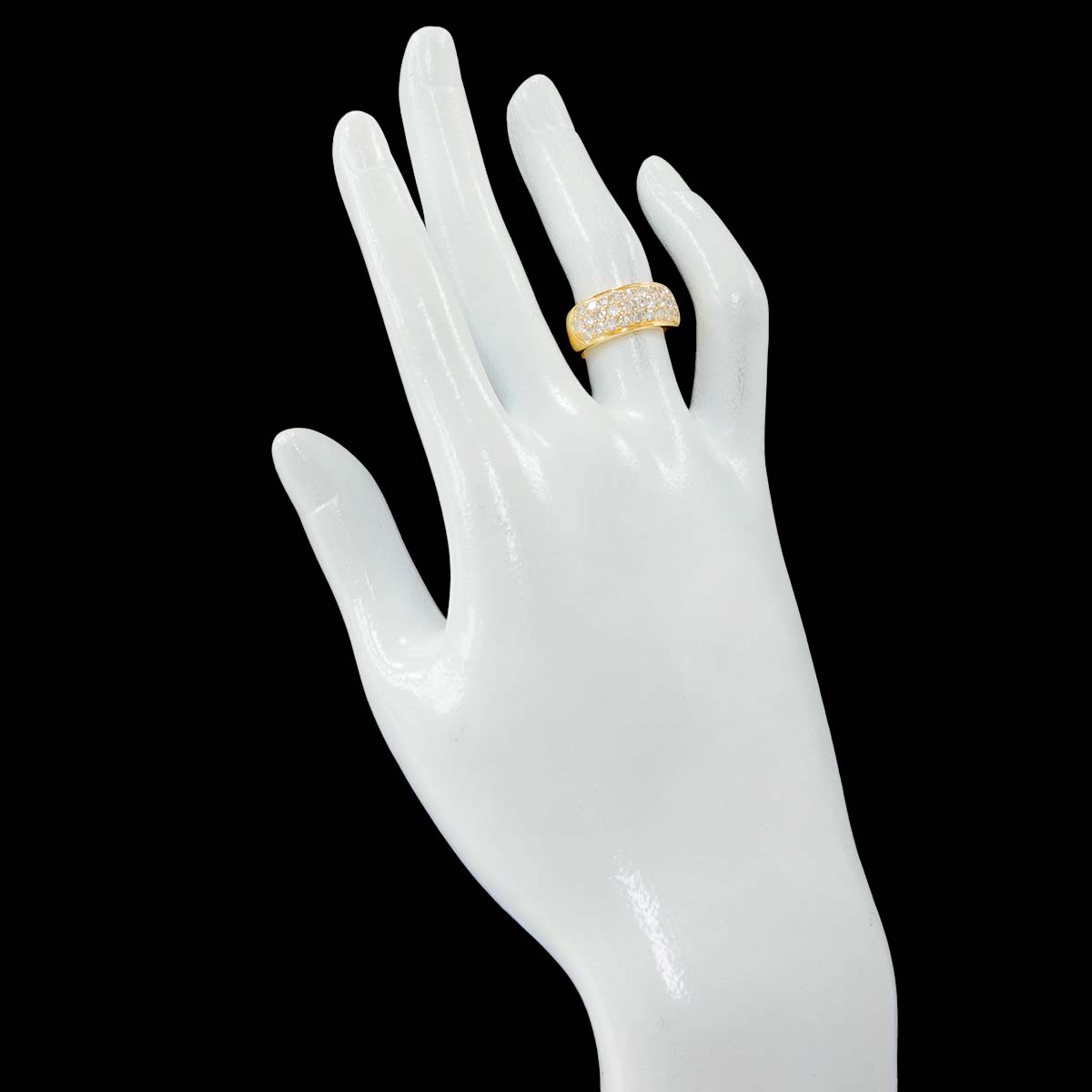 Diamond 1.15ct Ring 18K K18 YG Yellow Gold 750 size5.25(US)