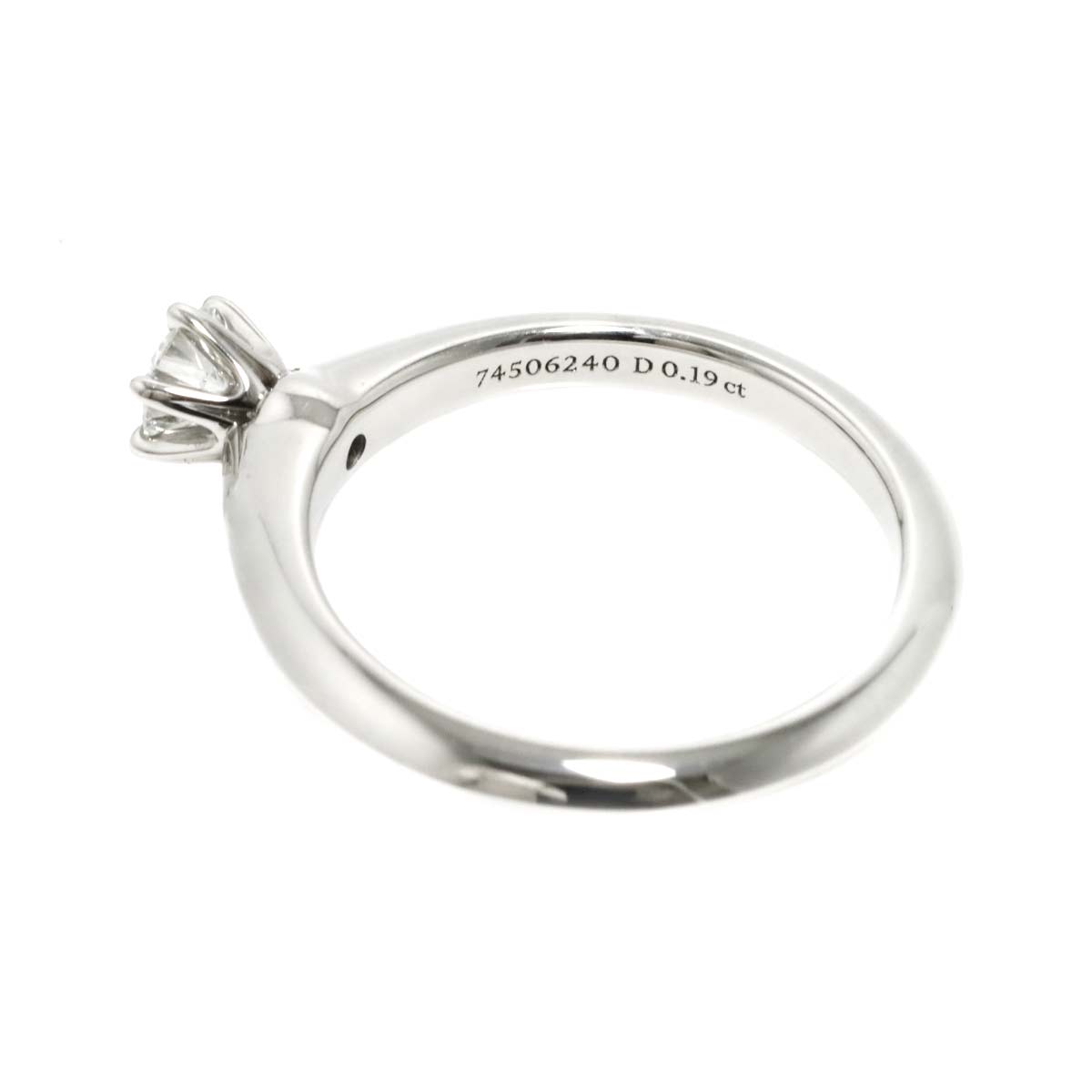 Diamond 0.19ct F/VS1/3EX Ring Platinum Size3.25-3.75(US)