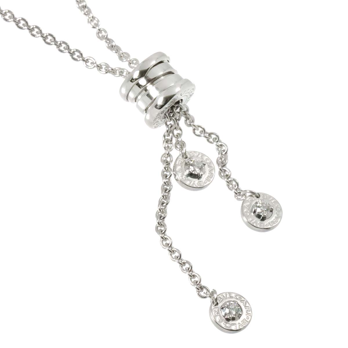 B-zero1 Element Diamond Necklace K18 18K WG White Gold 750