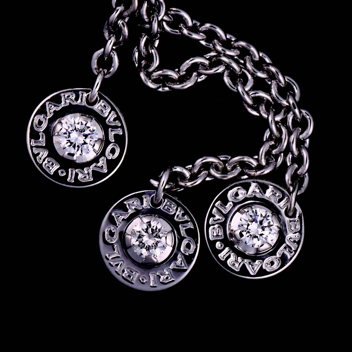 B-zero1 Element Diamond Necklace K18 18K WG White Gold 750