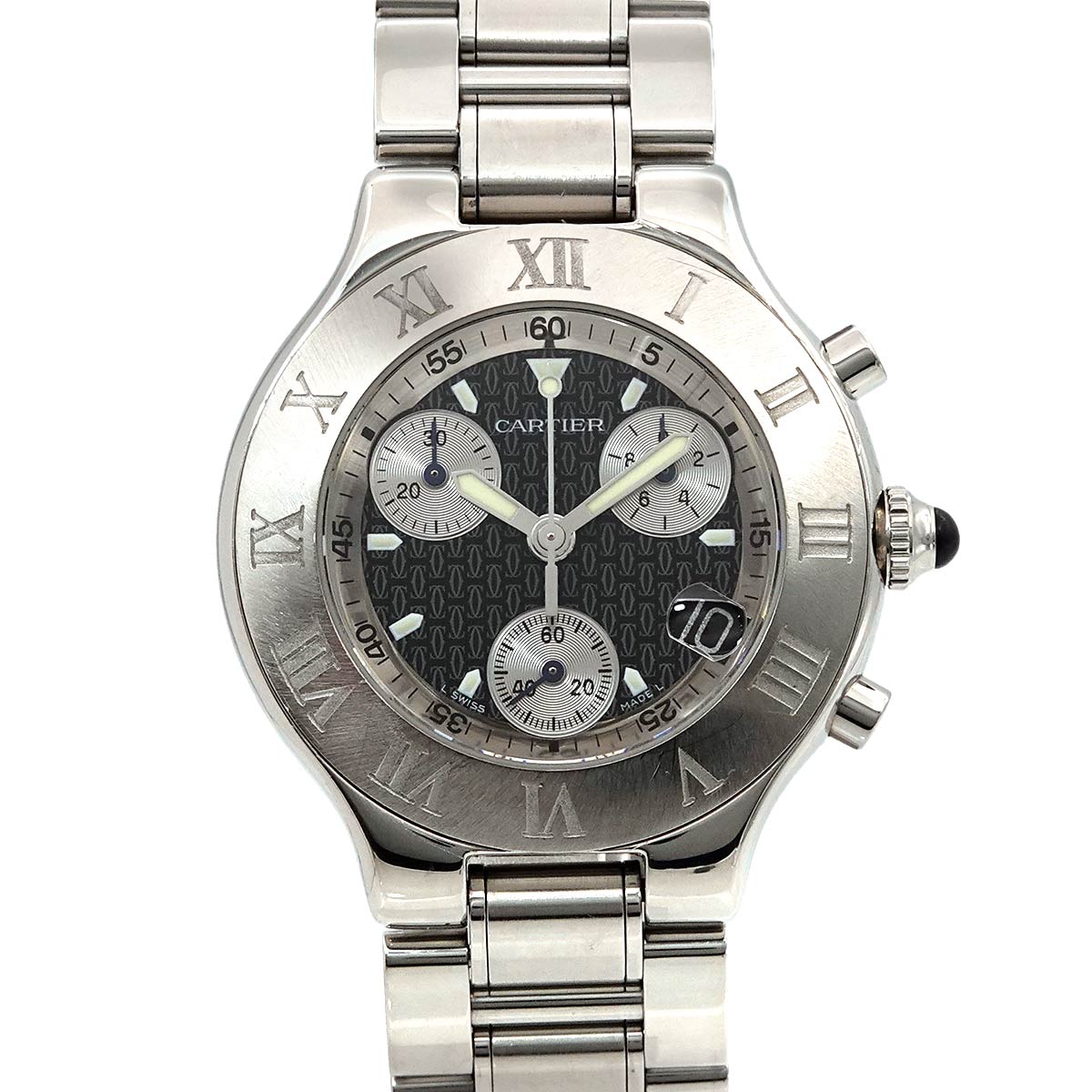 Must 21 Chronoscaph W10172T2 Chronograph Quartz Black Dial