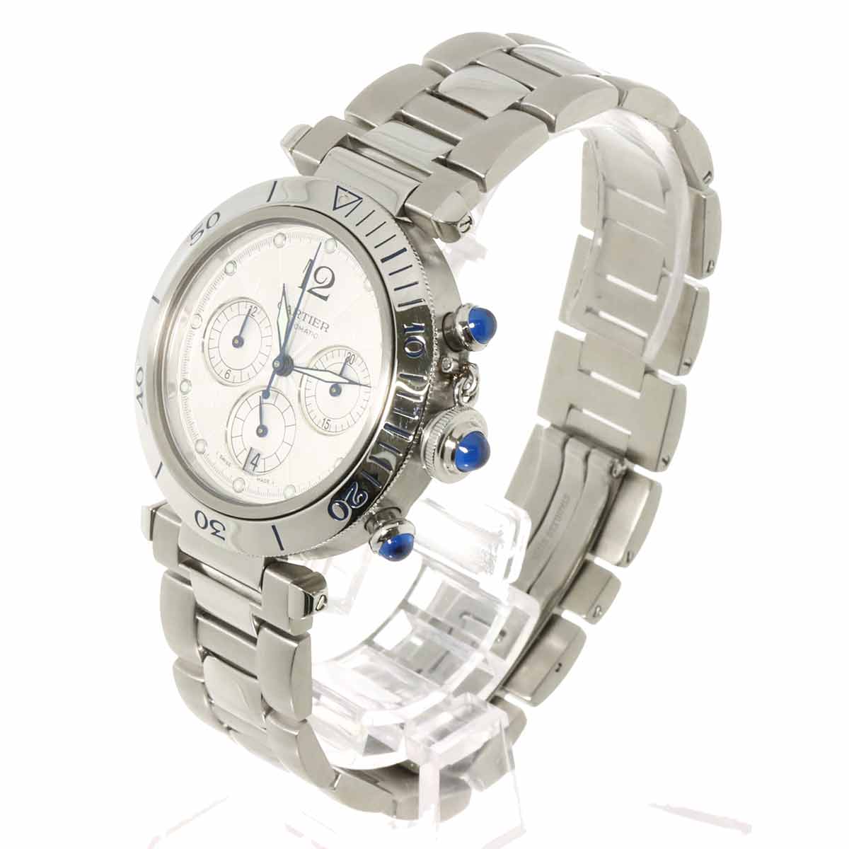 Pasha 38mm W31030H3 Chronograph Date Automatic Silver Dial