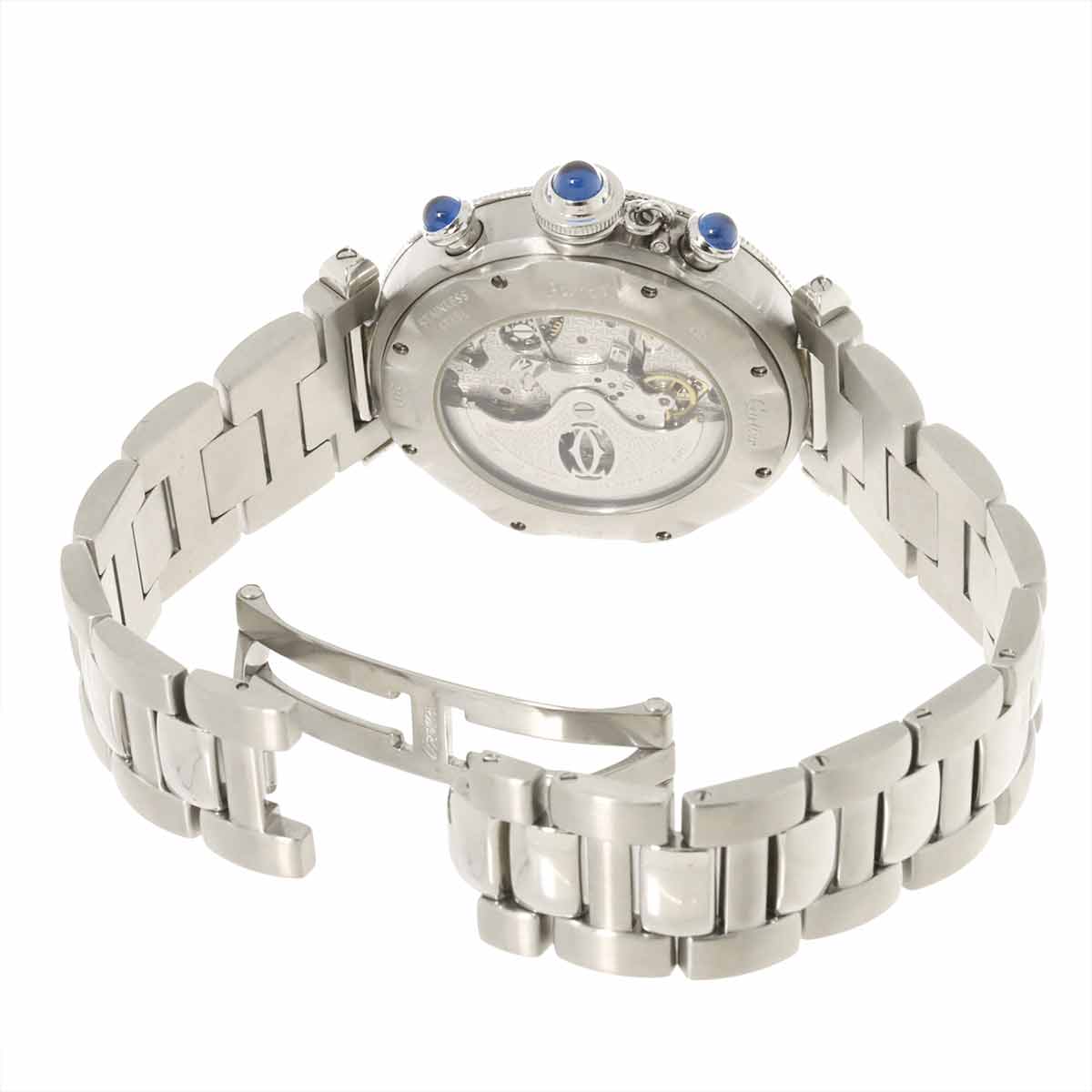 Pasha 38mm W31030H3 Chronograph Date Automatic Silver Dial