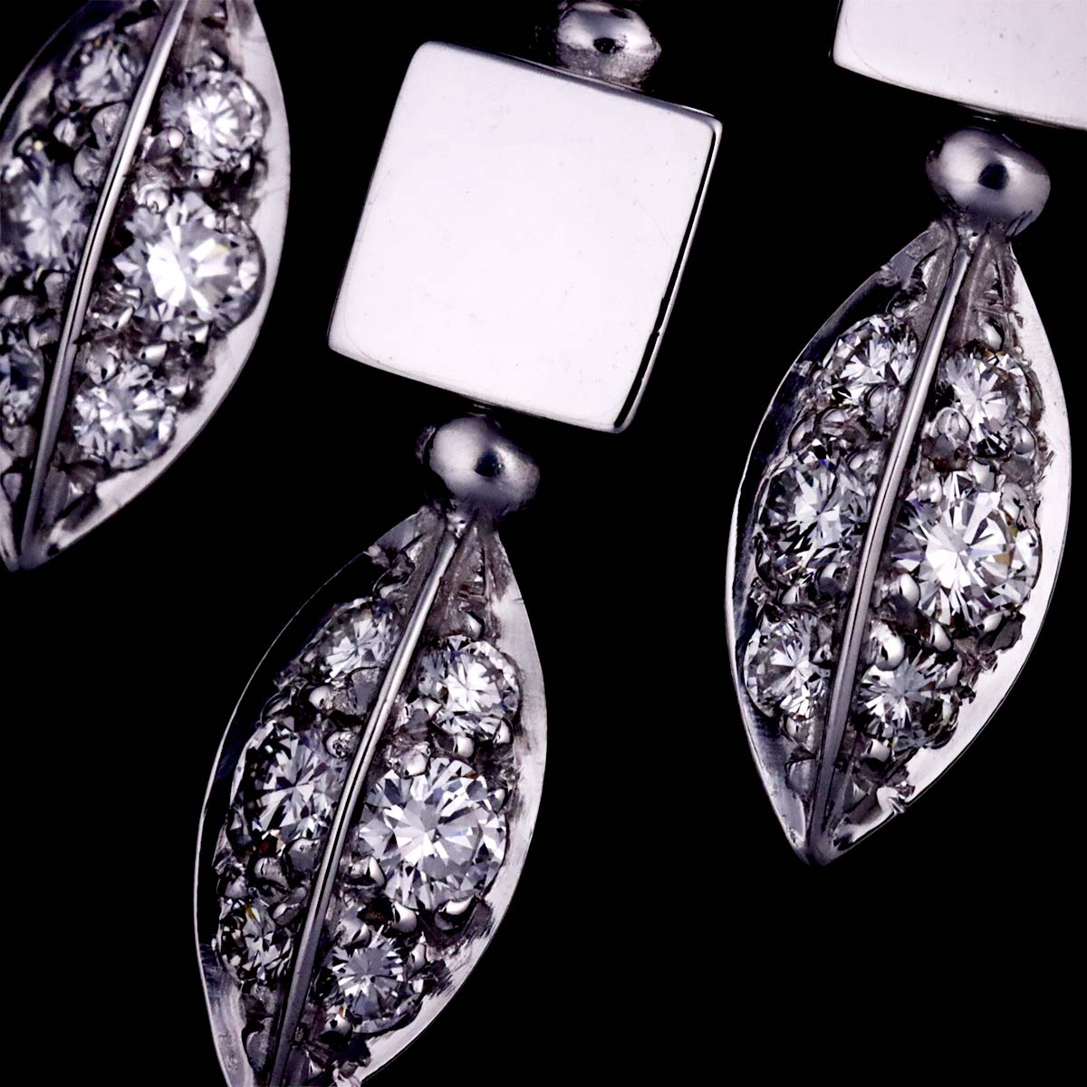 Diamond Necklace 18K White Gold 750