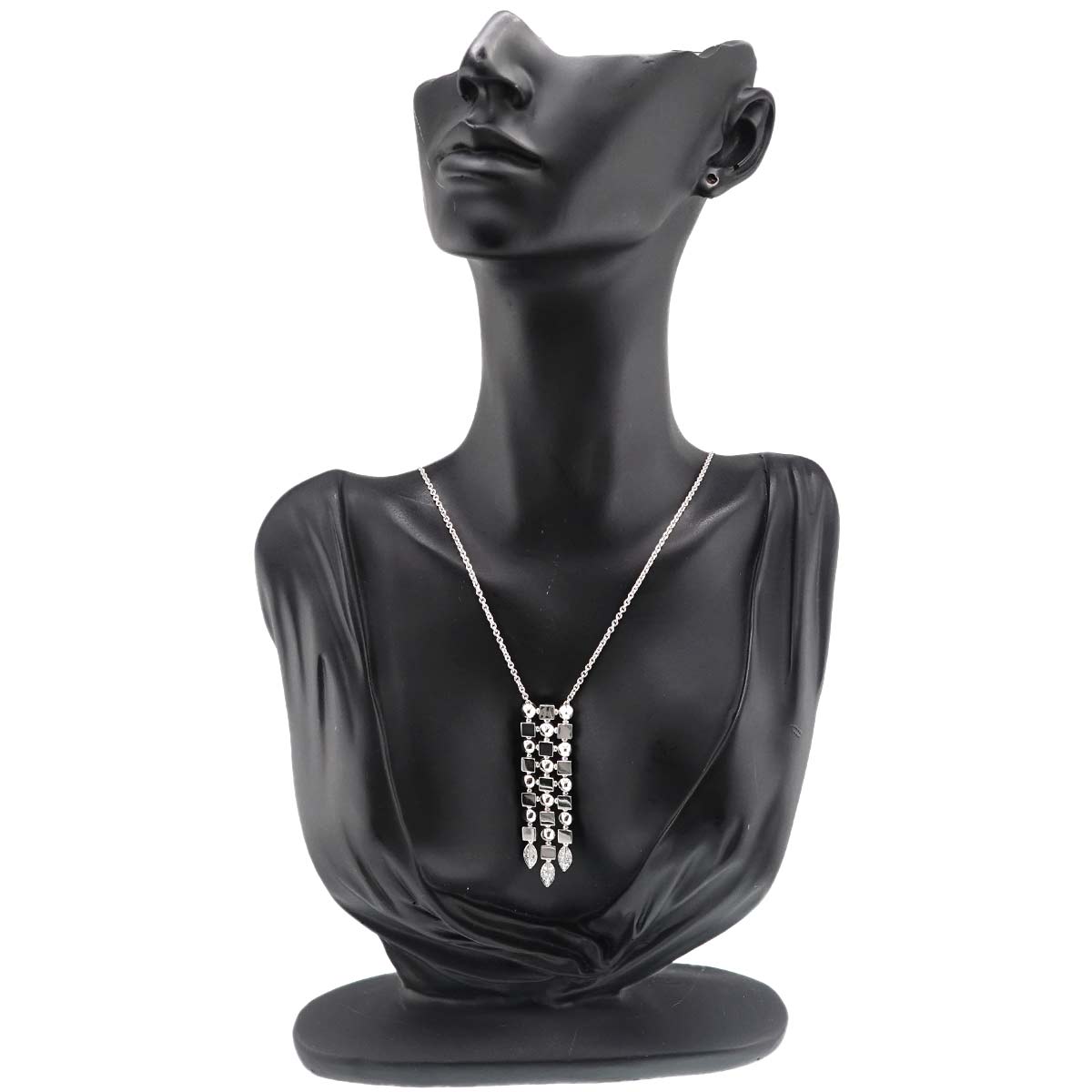 Diamond Necklace 18K White Gold 750