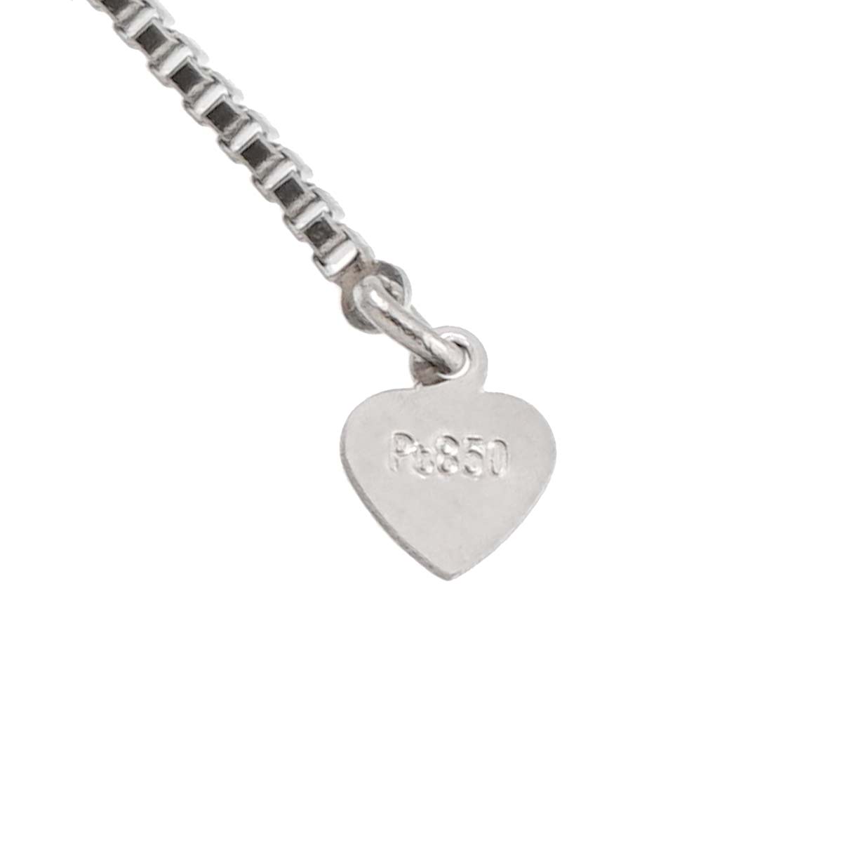 Freshwater cultured pearl Diamond 0.09ct Necklace Pt Platinum