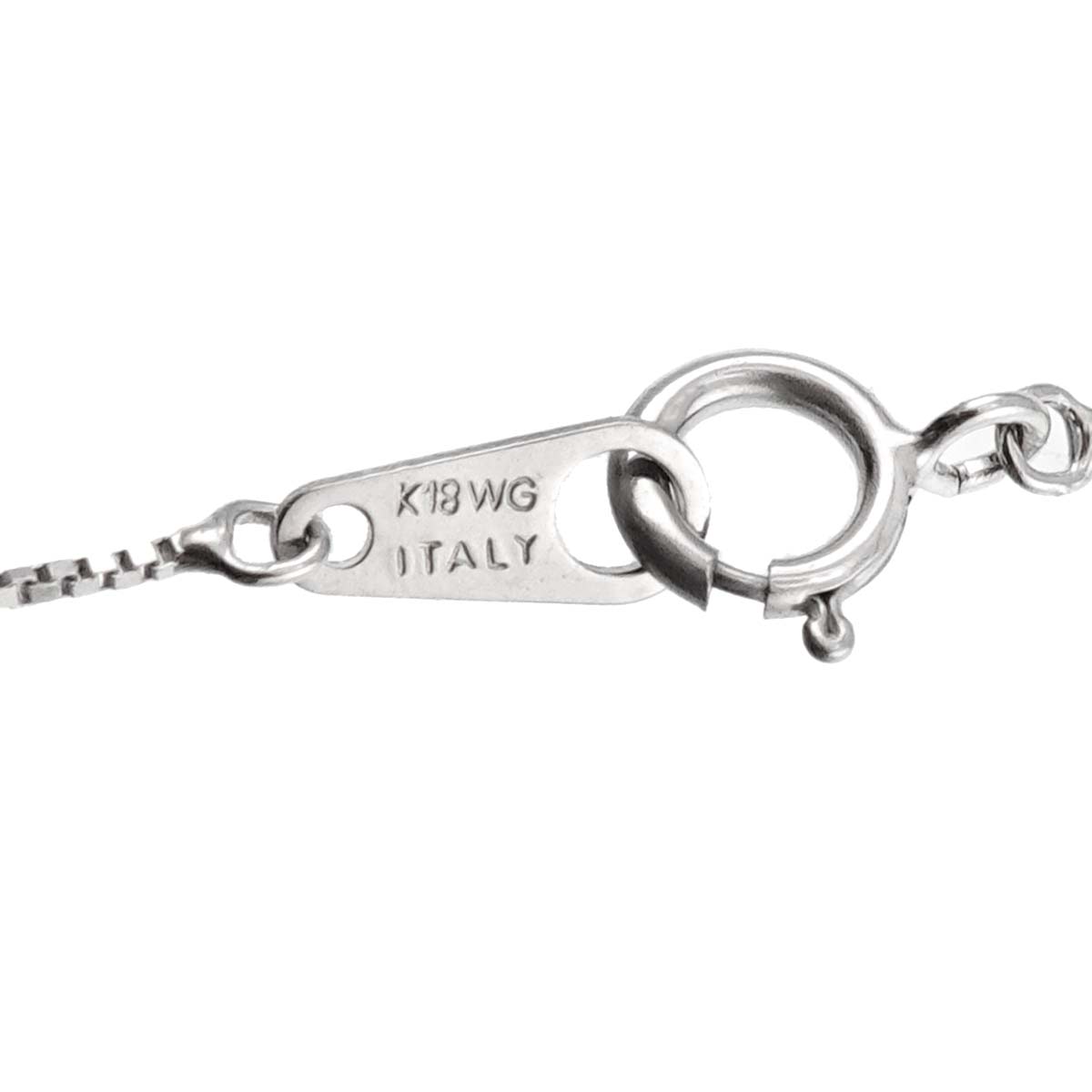 Diamond 0.10ct Necklace 18K WG White Gold 750