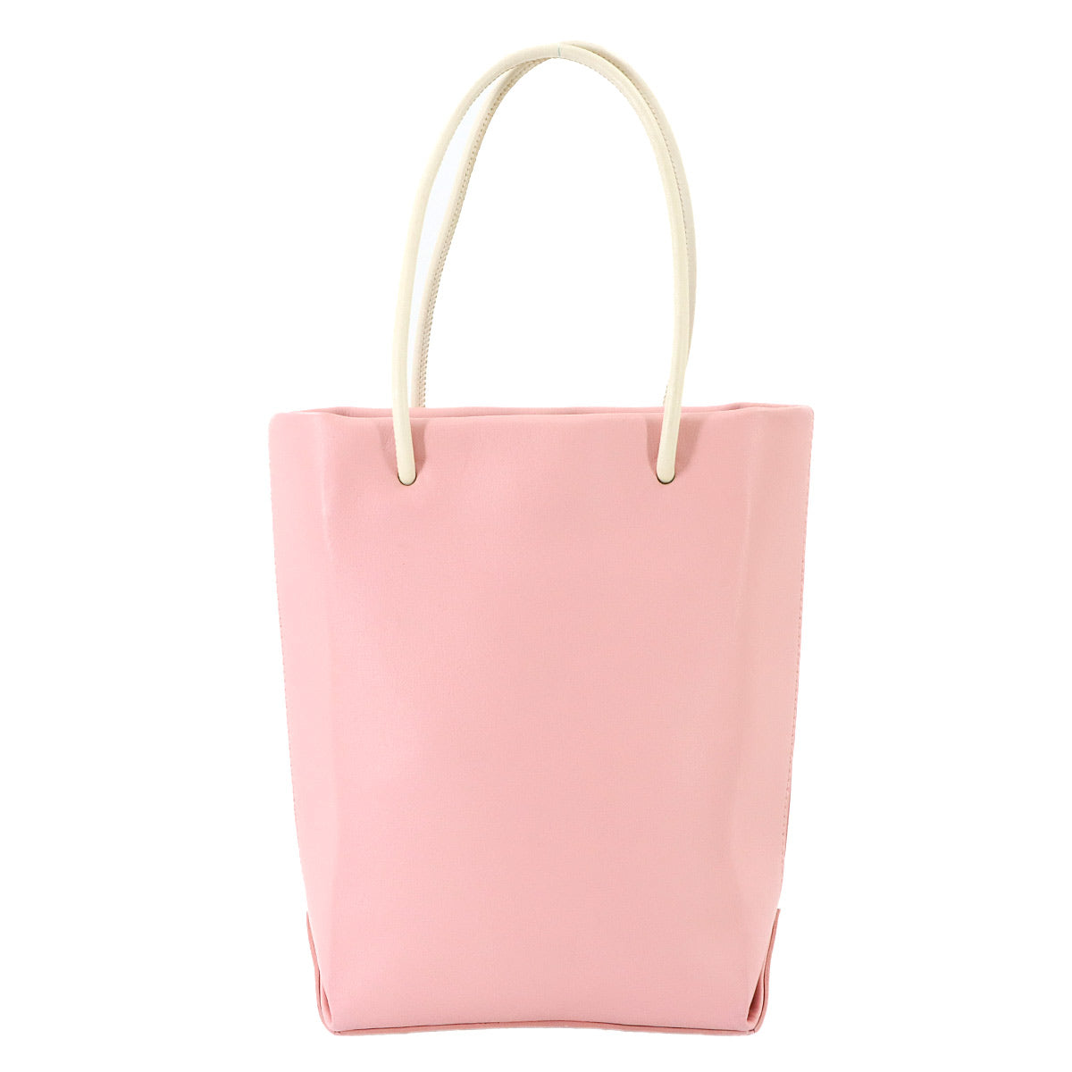 Essential Tote Bag Leather Pink White A46880 Purse