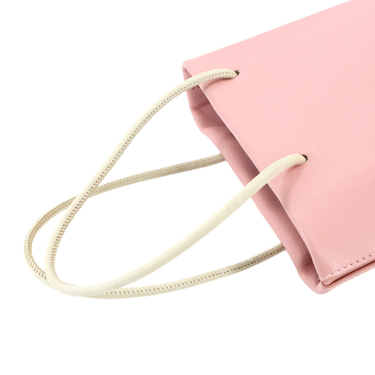 Essential Tote Bag Leather Pink White A46880 Purse