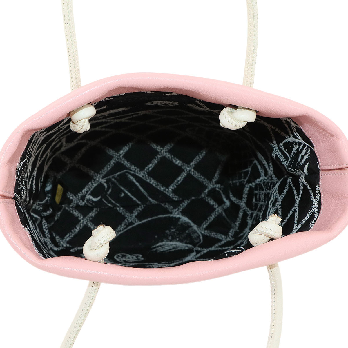 Essential Tote Bag Leather Pink White A46880 Purse