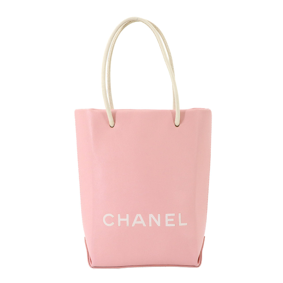 Essential Tote Bag Leather Pink White A46880 Purse