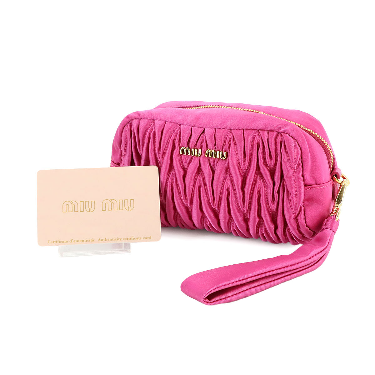 Matelasse Pouch Nylon Pink 5NE022 Purse