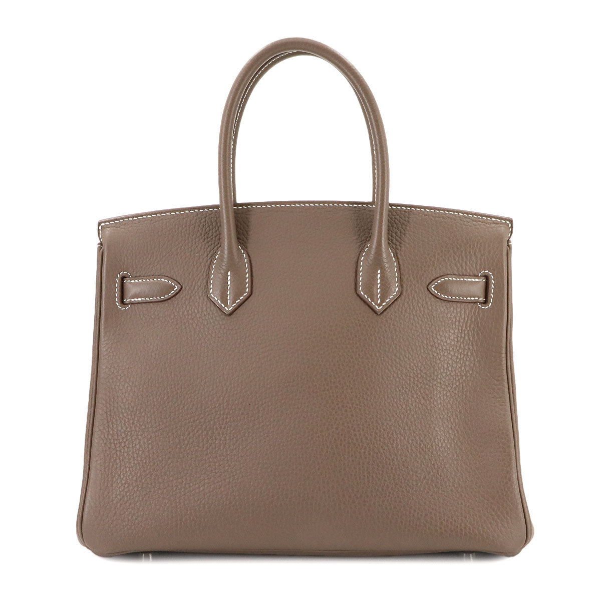 Birkin 30 Hand Bag Taurillon Clemence Etoupe Purse Beige