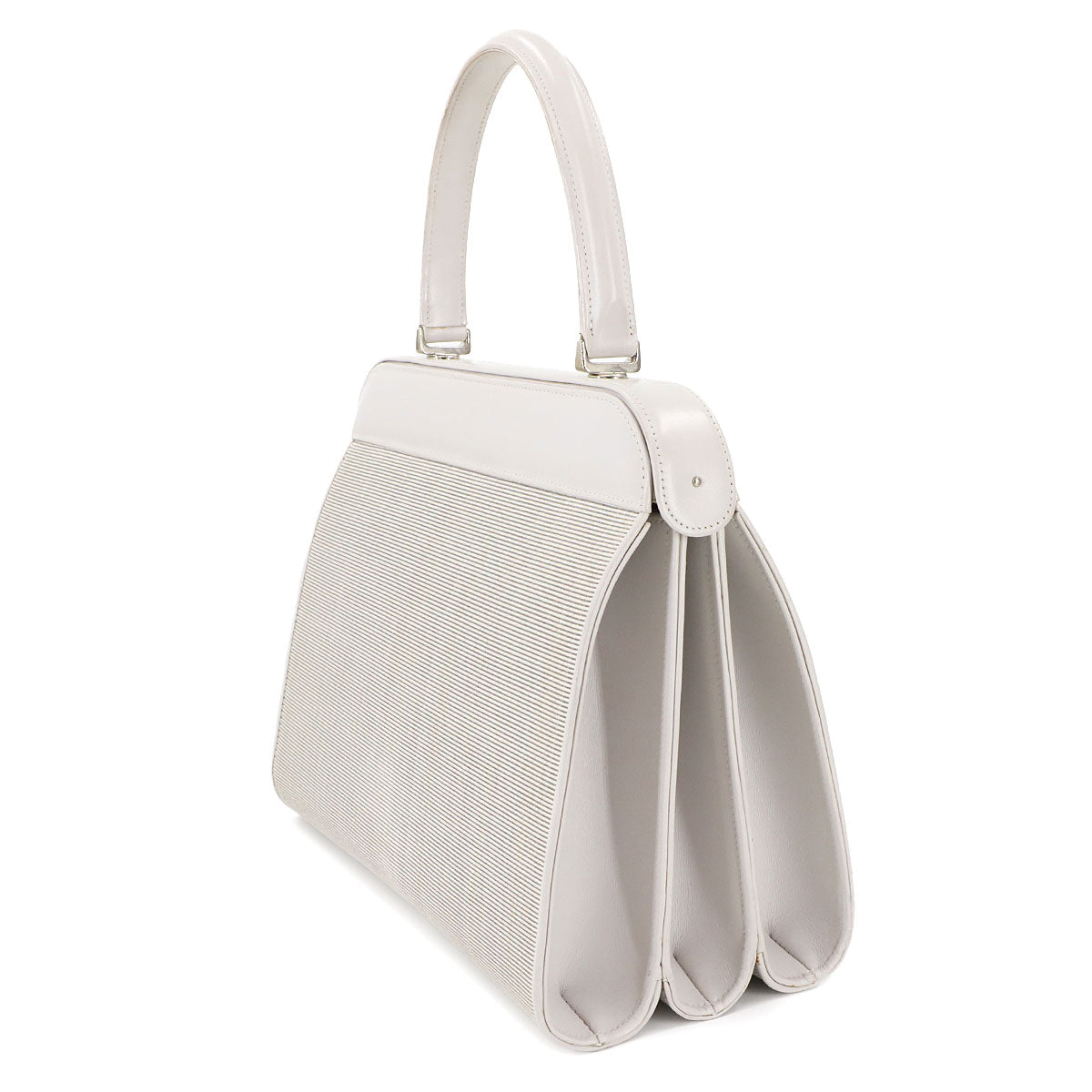 Hand Bag Horse Hair Leather Gray