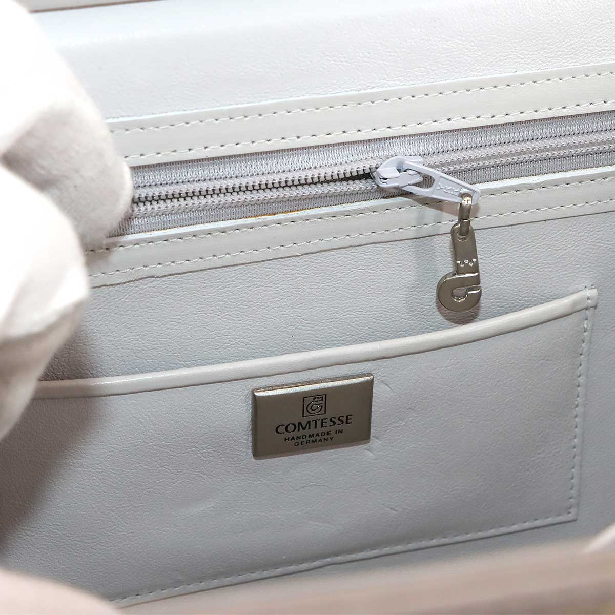 Hand Bag Horse Hair Leather Gray