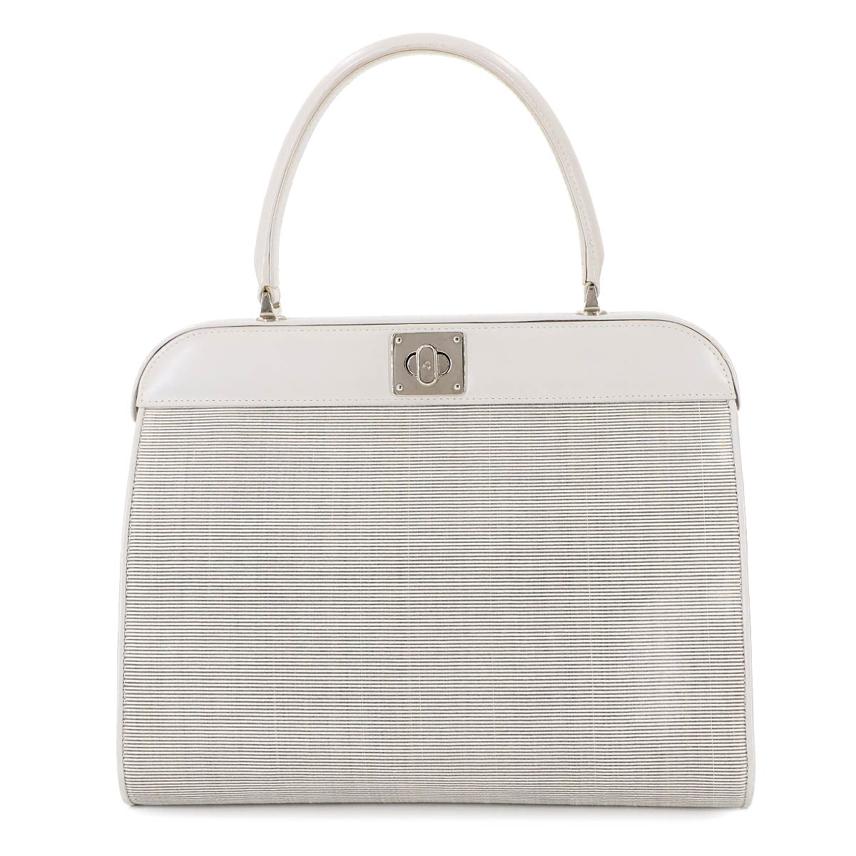 Hand Bag Horse Hair Leather Gray