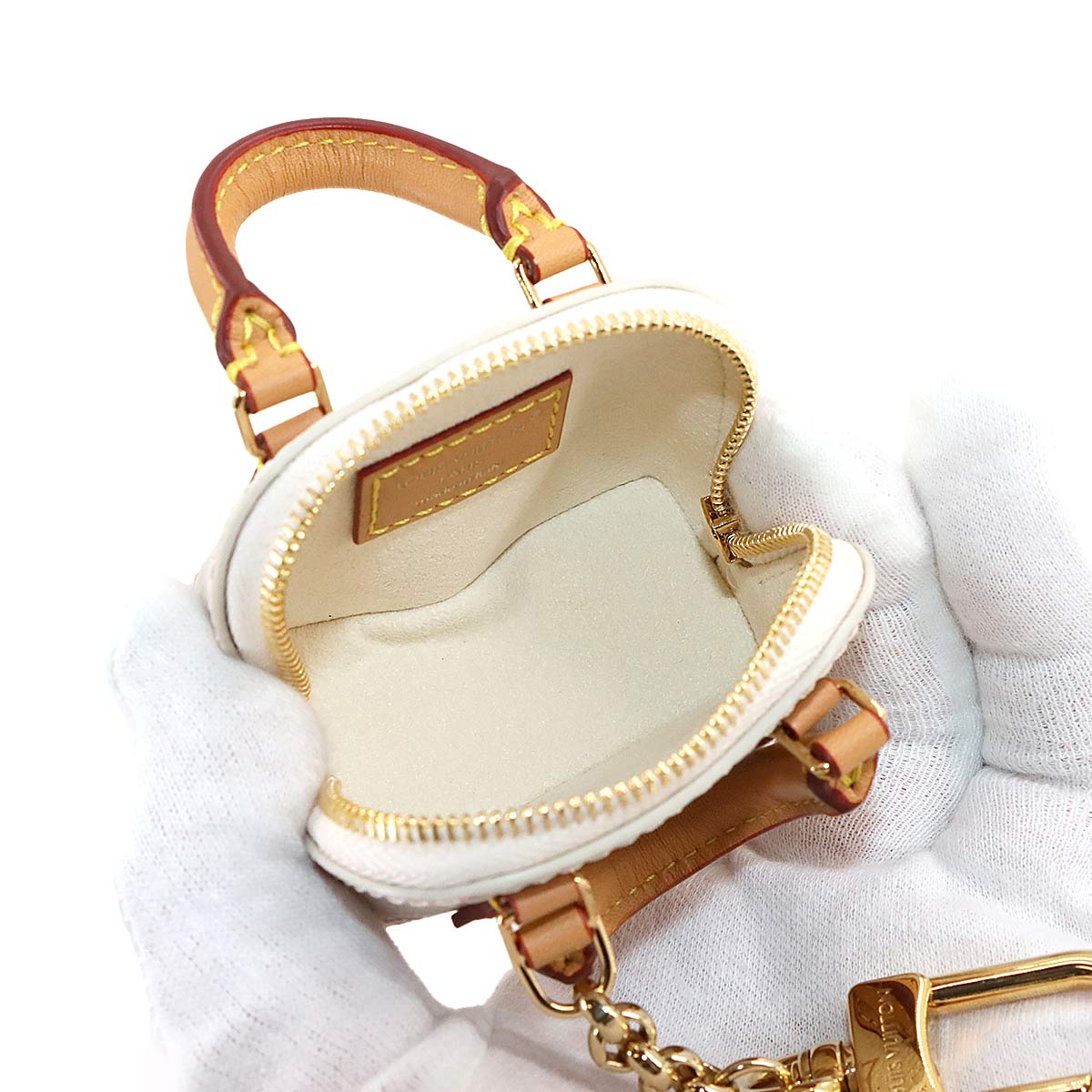 Micro Alma Monogram Key Holder Bag Charm M01883