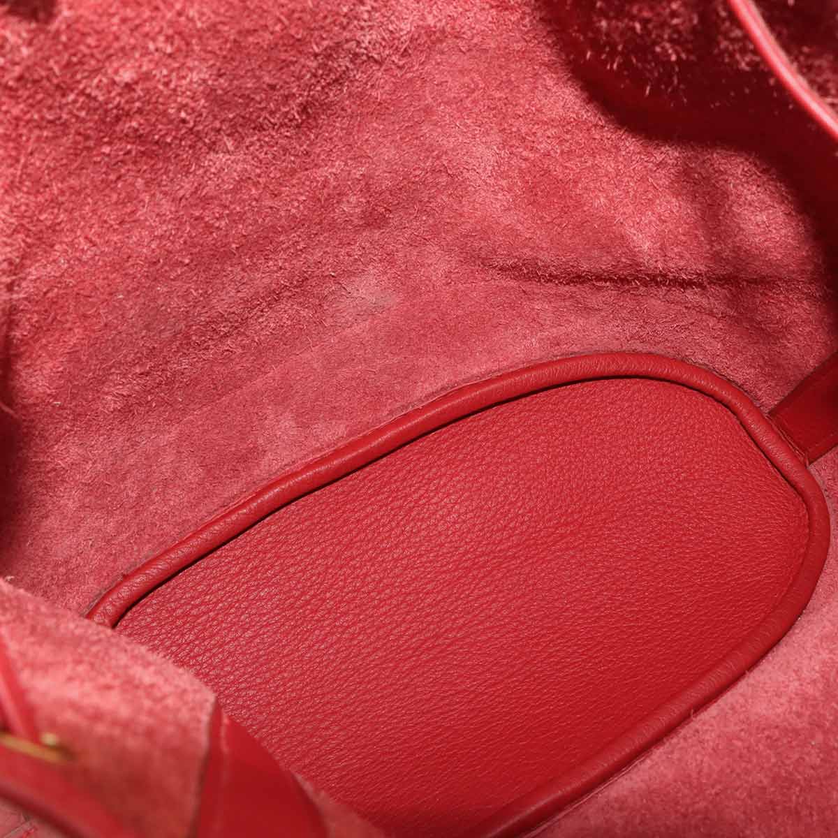 Market PM Shoulder Bag Taurillon Clemence Red Purse