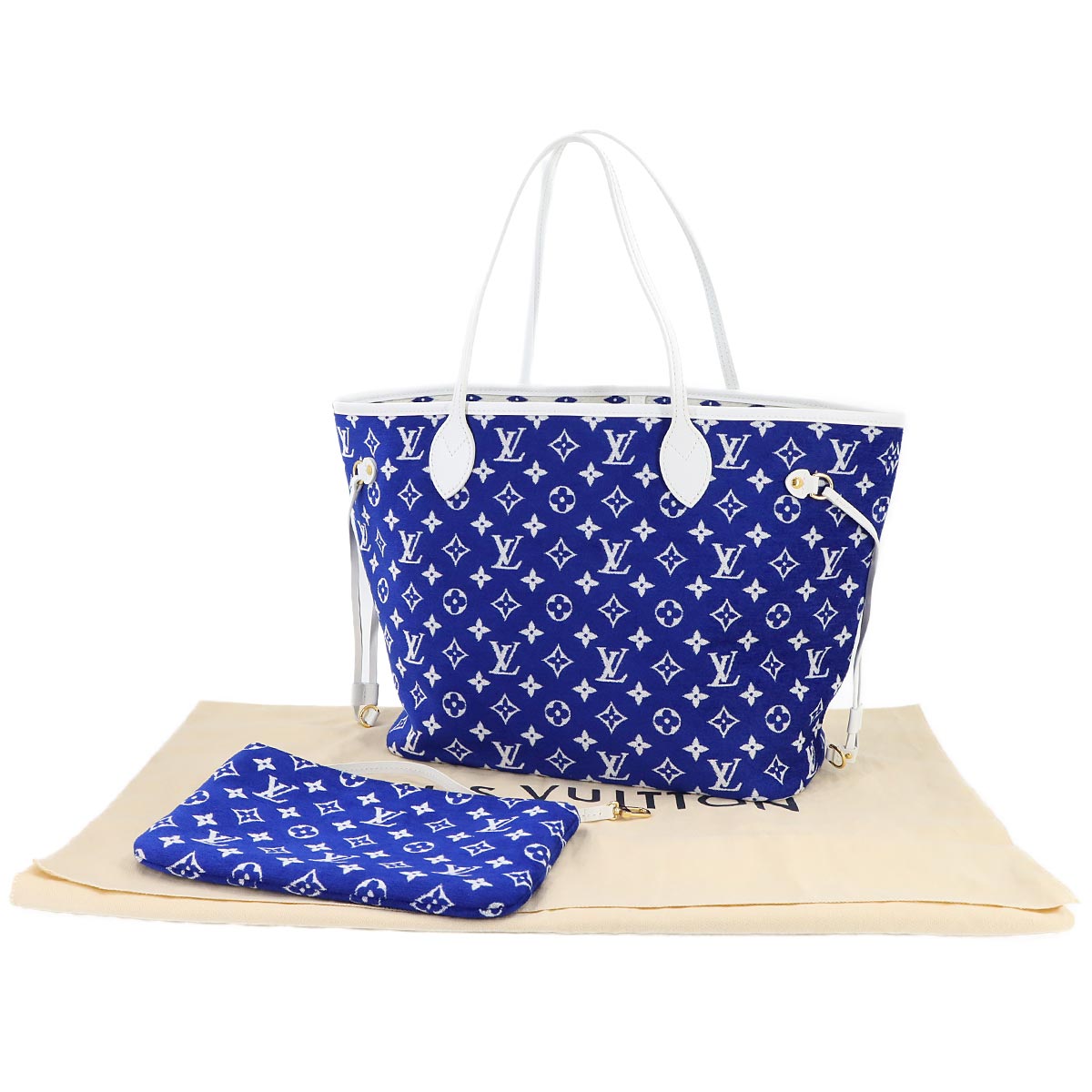 Monogram Jacquard Velvet Neverfull MM Blue M46220 90283265