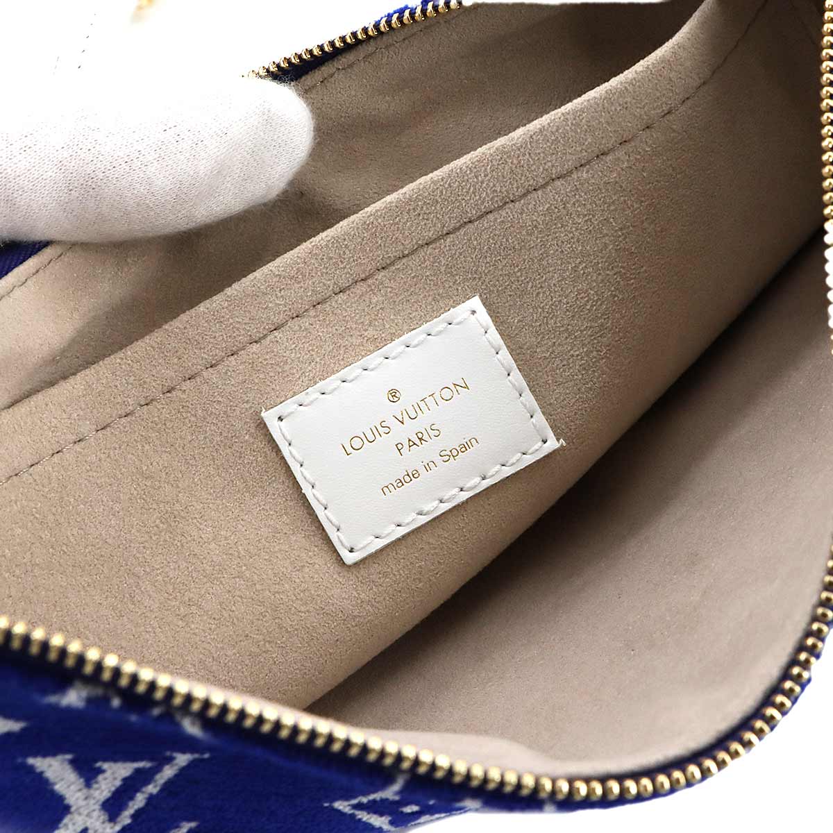 Monogram Jacquard Velvet Neverfull MM Blue M46220 90283265