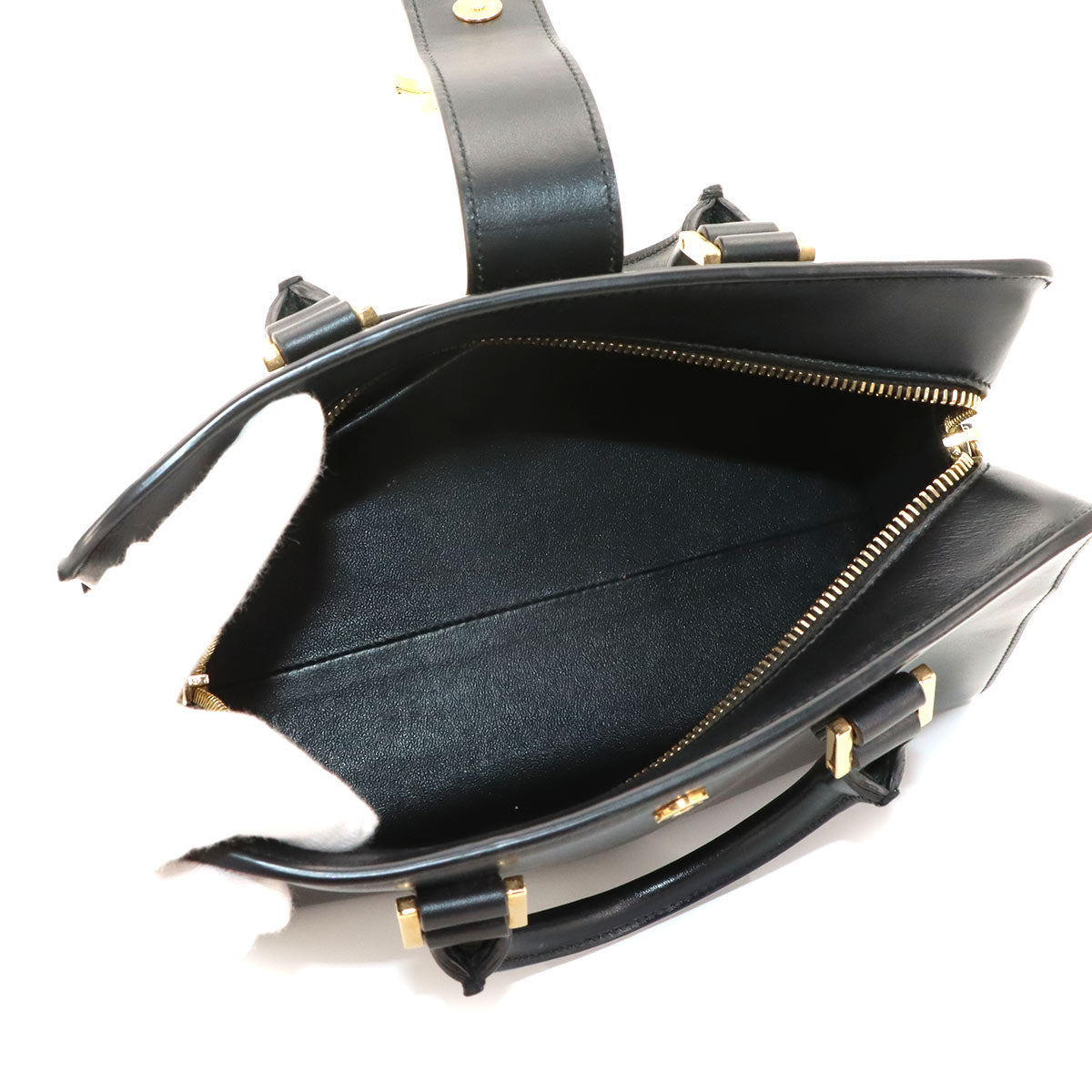 Baby Cabas Hand Shoulder Bag Leather Black 568853