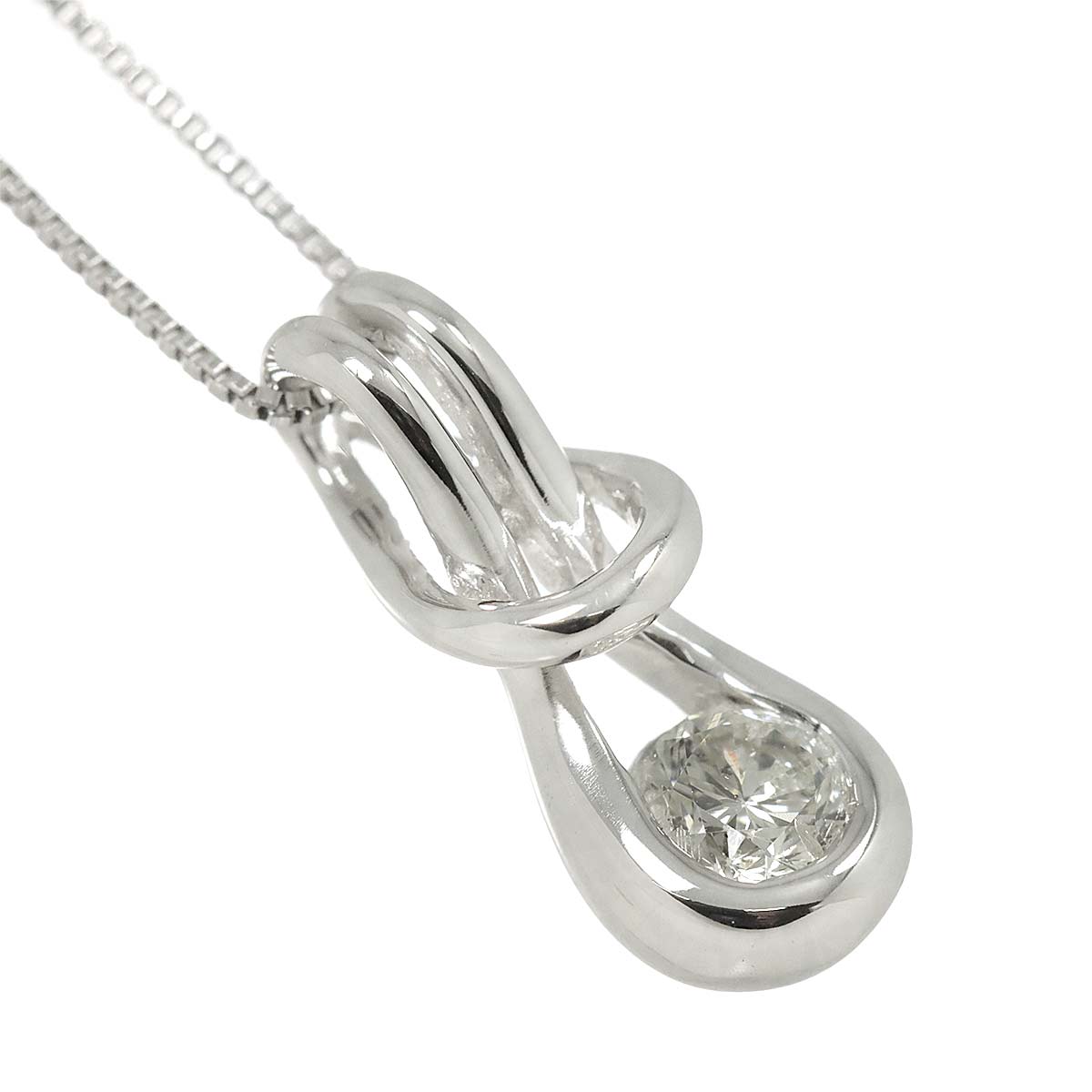 Diamond 0.20ct Necklace 18K WG White Gold 750