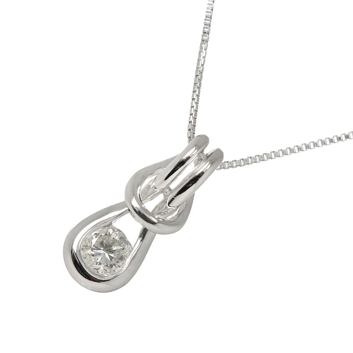 Diamond 0.20ct Necklace 18K WG White Gold 750