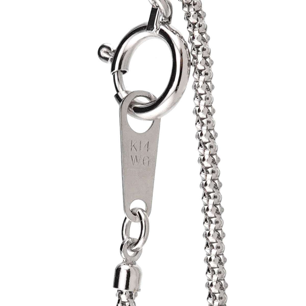 Opal 5.26 Diamond 0.48ct Necklace 14K WG White Gold 585